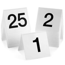 Set of 25 Acrylic Table Numbers for Wedding, Plastic 1-25 Tent Cards, 3 x 2.75 picture