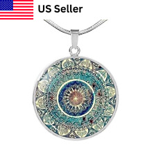 Orgonite Pendant Chakra Healing Stone Necklace, Flower of Life Mandala picture