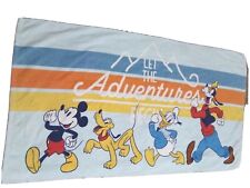 VTG THE WALT DISNEY STORE Mickey Friends LET THE ADVENTURE BEGINS BEACH Towel picture