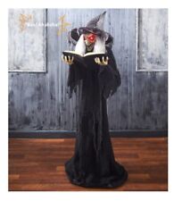 BRAND NEW LCI 6ft Light And Sound Spellcasting Witch With Red Glowing Eyes picture