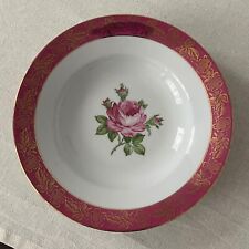Vintage Fortuna Eisenberg Floral Pink Soup Bowl picture