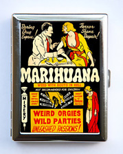 Marijuana Marihuana Poster Cigarette Case Wallet Business Card Holder picture