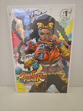 SIGNED WITH COA STREET FIGHTER #1 Battle Damage Kimberley Kirkham Variant Trade picture