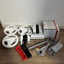 Nintendo Wii Full Set With 11 Software Mario Kart Handle picture