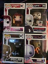 horror funko pop bundle of four with one autographed picture