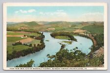 Postcard View From Twin Cuts On Roosevelt Highway Pennsylvania c1920 picture