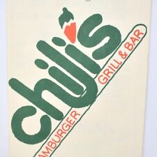 1984 Chili's Southwest Grill & Bar Restaurant Menu Taco Burger Salad Wine Shake picture
