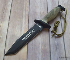 12 INCH OVERALL MTECH FIRST RECON HUNTING COMBAT KNIFE WITH NYLON FIBER SHEATH picture