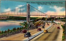 New York Postcard: Henry Hudson Parkway And George Washington Bridge picture