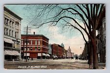 Concord NH-New Hampshire, Main Street, Antique, Vintage c1908 Souvenir Postcard picture