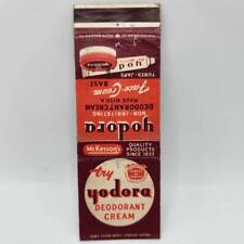 Vintage Matchcover McKensson's Yodora Deodorant Cream picture