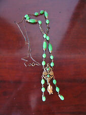 Vtg Antique Likely Chinese Necklace w/  Kissing Fish Decoration picture