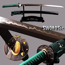 Lucky Green Ito Japanese Samurai Katana Sword Clay Tempered T10 Carbon Steel picture