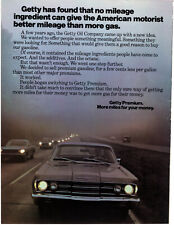 Getty Premium Gas Cars Highway 1973 Vintage Print Ad Original Man Cave Decor picture