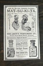 Vintage 1895 MAT-SU-KI-TA The Perfume of Flowers Full Page Original Ad 1021 A3 picture