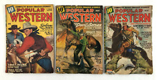 Popular Western Mag, Lot of 3, 1945, January, May & November, Pulp Fict, Accept. picture
