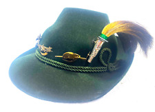 Vintage Germany Wilke Nappa Green Hat With Pens Garmisch Bavaria Octoberfest 1.4 picture