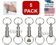 5-Pack Detachable Pull Apart Quick Release Keychain Key Rings/ US  picture