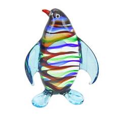 GlassOfVenice Murano Glass Striped Penguin picture