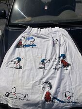 Vtg 1pc Peanuts Curtain 1 Pleated Panel Snoopy Linus Schroeder 1966 picture