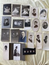 Lot of 20 Rare Antique Photograph 1900s Family Children Woman Military Postcards picture
