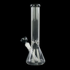 Heavy Glass Bong Hookah Water Pipe Bubber 12 inch Tobacco Beaker w/ ICE catcher picture