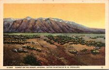 Postcard Sunset on the Desert  Arizona Painting by B M Dressler [ca] picture