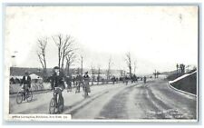 Livingston New York Postcard Scene Riverside Drive Bicycle c1905 Vintage Antique picture