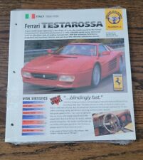 Ferrari Testarossa (Italy 1984-96) Spec Sheet 1998 HOT CARS Dream Machines #2.4 picture