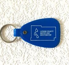 Vintage Keychain LICKING COUNTY WATER, WASTEWATER Key Fob Ring Key To The Future picture