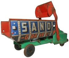 MARX VINT BANNER SAND & GRAVEL LITHO'D ENML PRESSED STEEL EXCAVATING DUMP TRUCK  picture