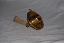 Vintage E. Miller Co. #2 Coronet Style Brass Oil Lamp Burner Lip Flanged Gallery picture