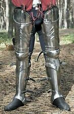 16 gauge medieval advanced leg armor complete gothic fluted cuisses knees Sugarl picture