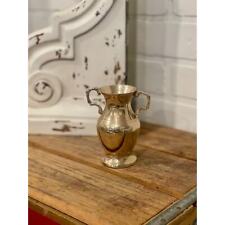 Vintage Miniature Brass Vase with Handles | Brass Urn Decor | Vintage Decor  picture