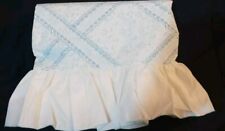 Vintage SpringMaid Wondercale Queen Ruffled Flat Sheet picture