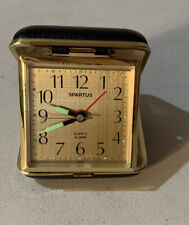 Vintage Spartus Travel Folding Alarm Clock VG Condition picture