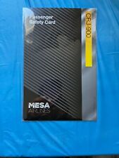 Mesa Airlines CRJ 900 Safety Card 2015 REV 1/15 picture