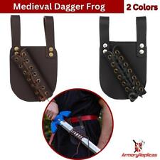 Pendragon Medieval Ebony Genuine Leather Knights Renaissance Sword Frog 2 Colors picture