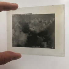Antique Glass Plate Negative Photo Aircraft Airplane Formation Flying Aviation picture