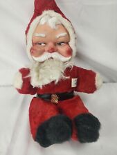 Vintage Santa Claus Plush Doll Rubber Face Coronet Toy Manufacturing EUC  picture