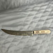 Vintage Dexter 32910 Carbon Steel Curved Chefs Cimeter butcher Breaking Knife picture