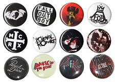 Panic at the Disco / MCR /  Fall out Boy - 12pcs Button Set - 1 inch - Emo Punk picture