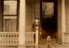 RPPC New Years Day William S Hicks Front Porch Jan 1st 1910 Real Photo Postcard picture