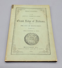 1856 Proceedings of the Annual Communication of the Grand Lodge of Alabama Book picture