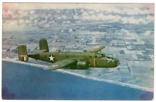 1945 North American B-25 Mitchell 112436 Bomber - Original Wesco Color Postcard picture