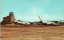 Control Tower, Planes, Cleveland Hopkins Airport, Ohio - Vintage Chrome Postcard picture