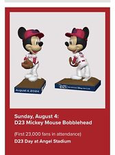 D23 DISNEY BOBBLEHEAD - Mickey Mouse - Angels Stadium - 2024 - BRAND NEW Presale picture