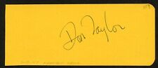 Don Taylor d1998 signed 2x5 cut autograph on 11-7-47 at Freedom Train picture