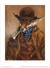 Mick Cawston 'The Squire'. funny widlife Fox, fine art print picture