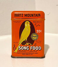 Vintage Hartz Mountain Song Food Tin -  No 210  2  3/4” picture